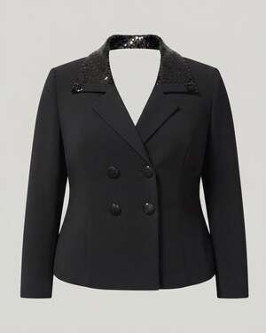Lois Snyder Womens Vintage Short Double Breasted Beaded Evening Jacket 10